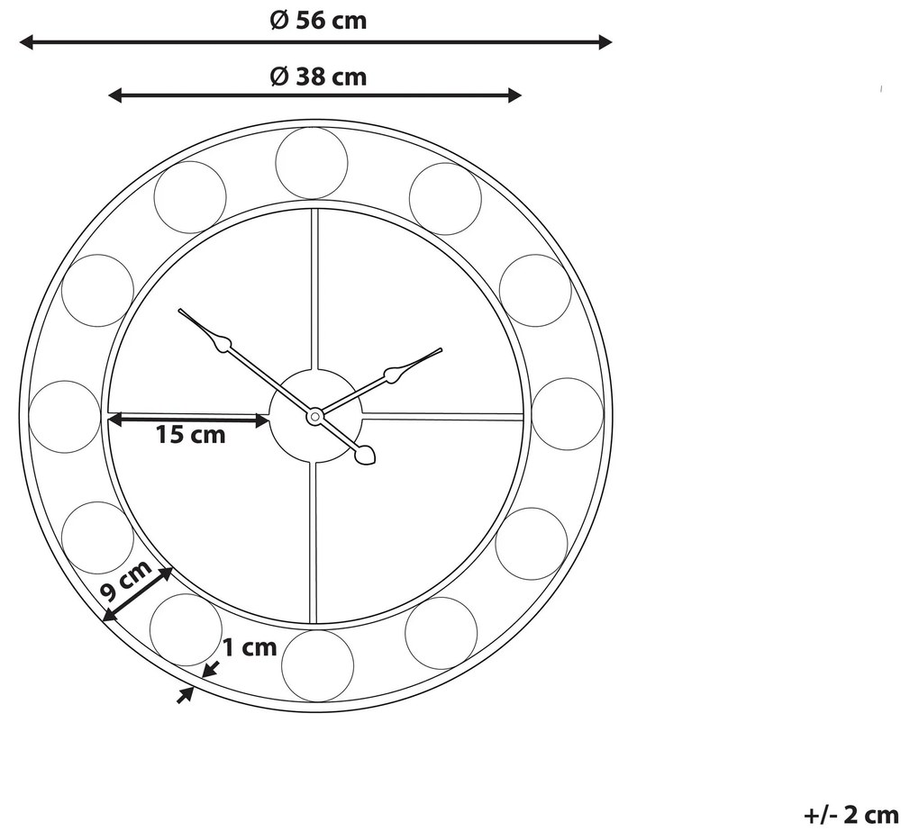 Relógio de parede multicolor ø 56 cm REIDEN Beliani