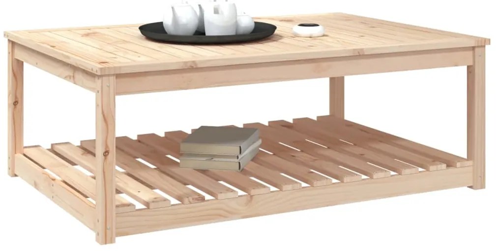 Mesa de jardim 121x82,5x45 cm madeira de pinho maciça
