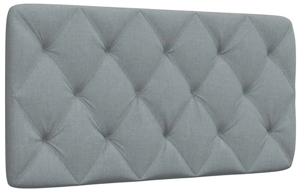vidaXL Almofadão de cabeceira 100 cm tecido cinzento-claro