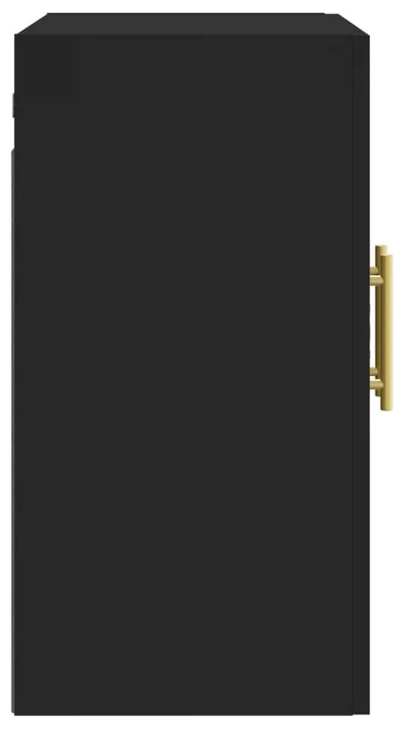 Armário parede 60x31x60 cm derivados de madeira preto
