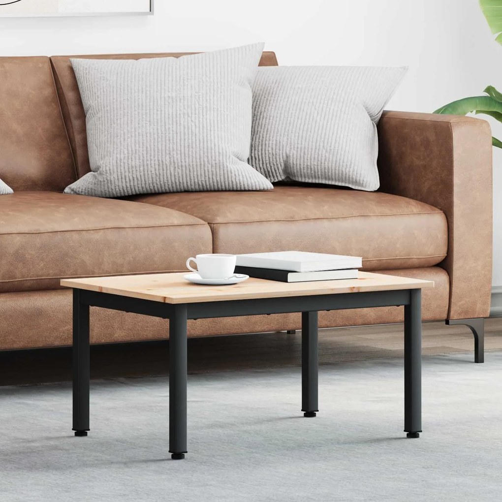 vidaXL Mesa de centro Natural 60 x 50 x 36 cm