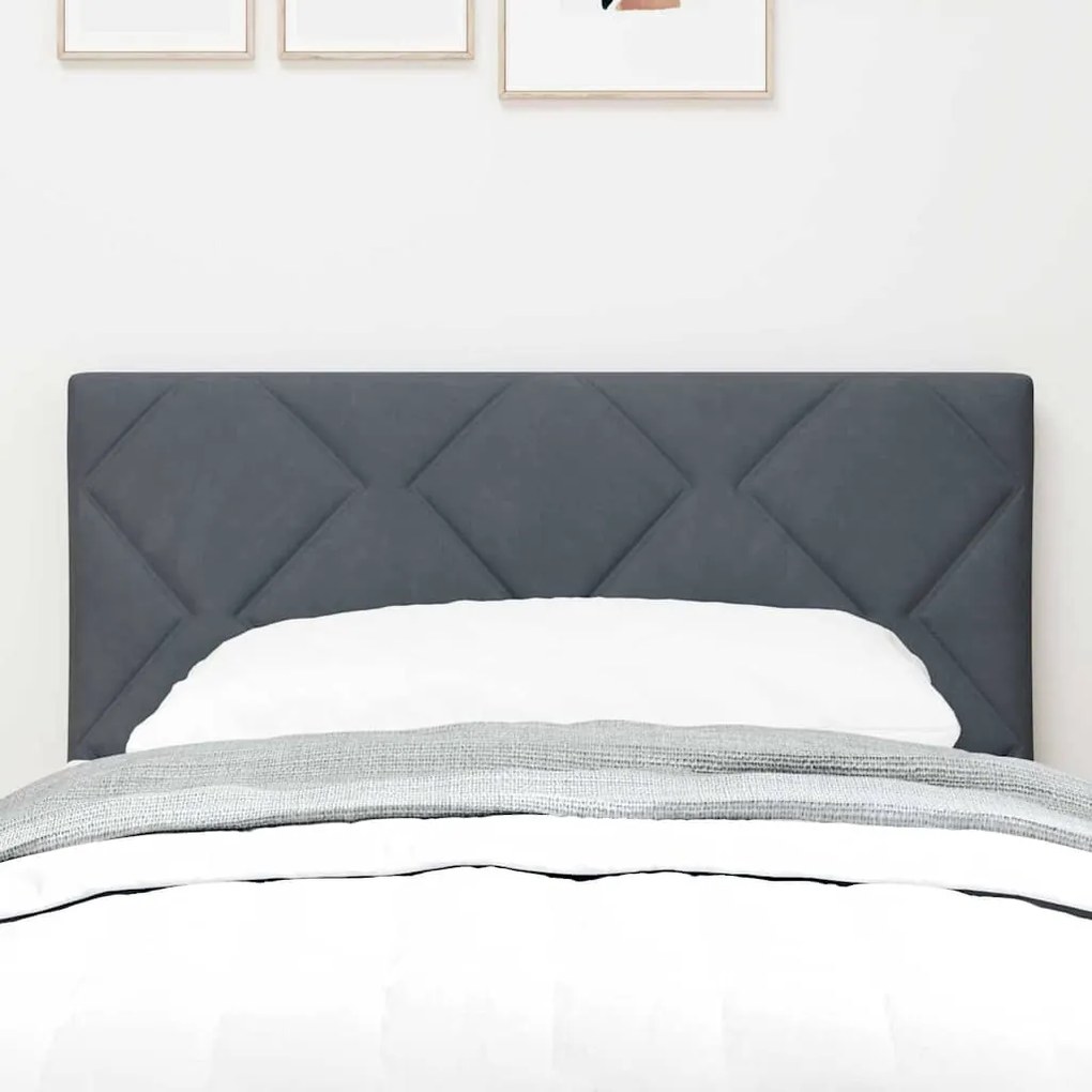 Cabeceira vidaXL Design Blocos de Diamante Cinza Escuro 80 cm Veludo