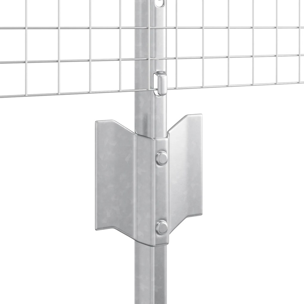Conjunto de Cerca de Jardim Conjunto de 2 Aço galvanizado