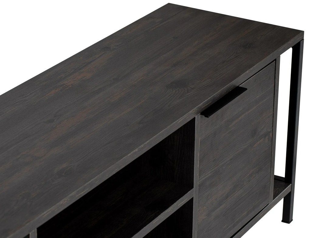 Móvel TV Bond – Castanho Escuro/Preto – 120 cm x 48 cm x 35 cm