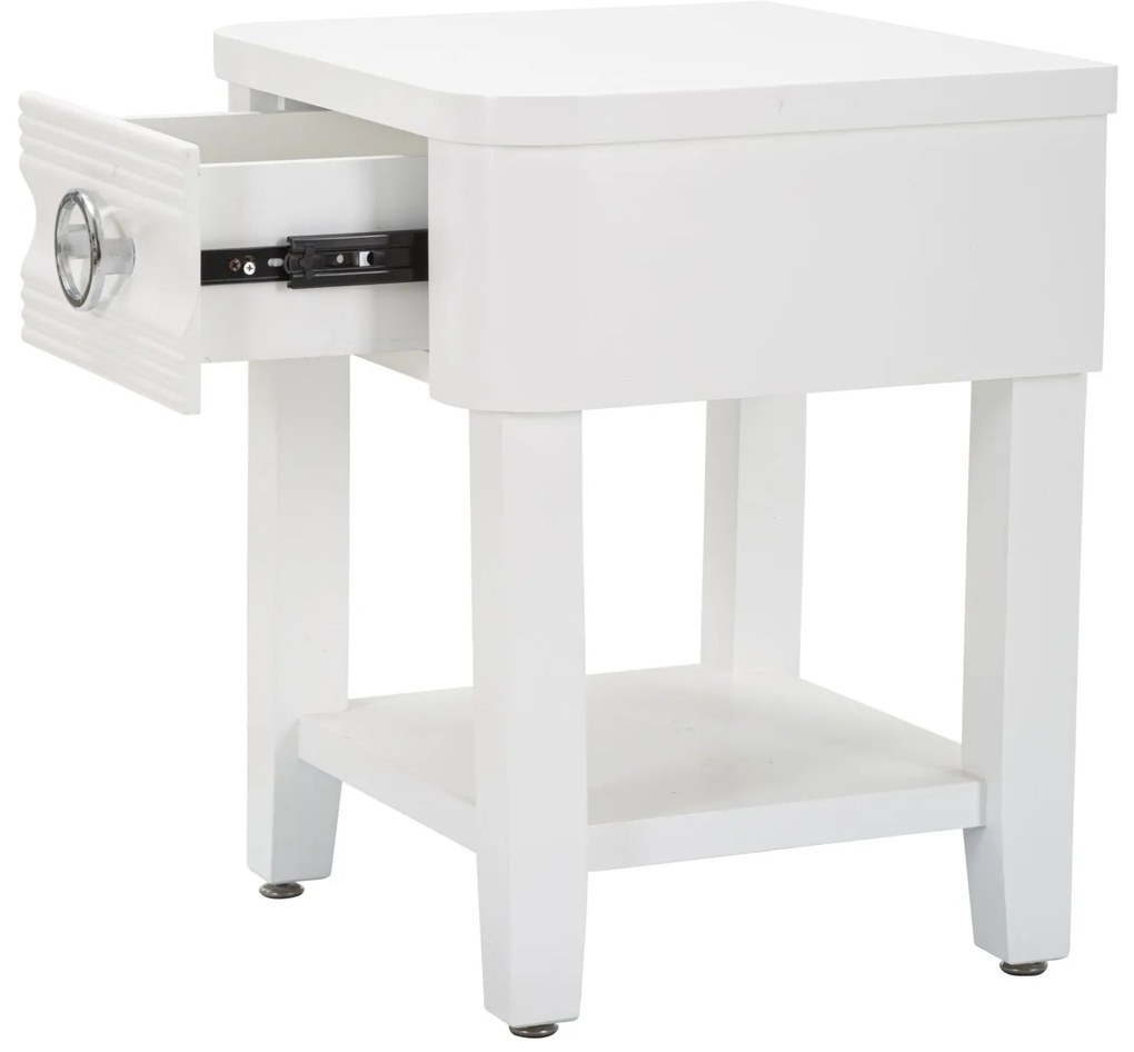 MESA DE CABECEIRA SHINE 45X40X54 CM BRANCA