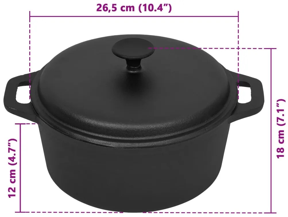 Panela Ø26,5 cm ferro fundido