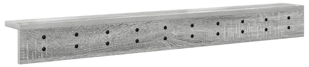 Cabideiro de Parede Sonoma cinzento 100 x 10.5 x 10.5 cm