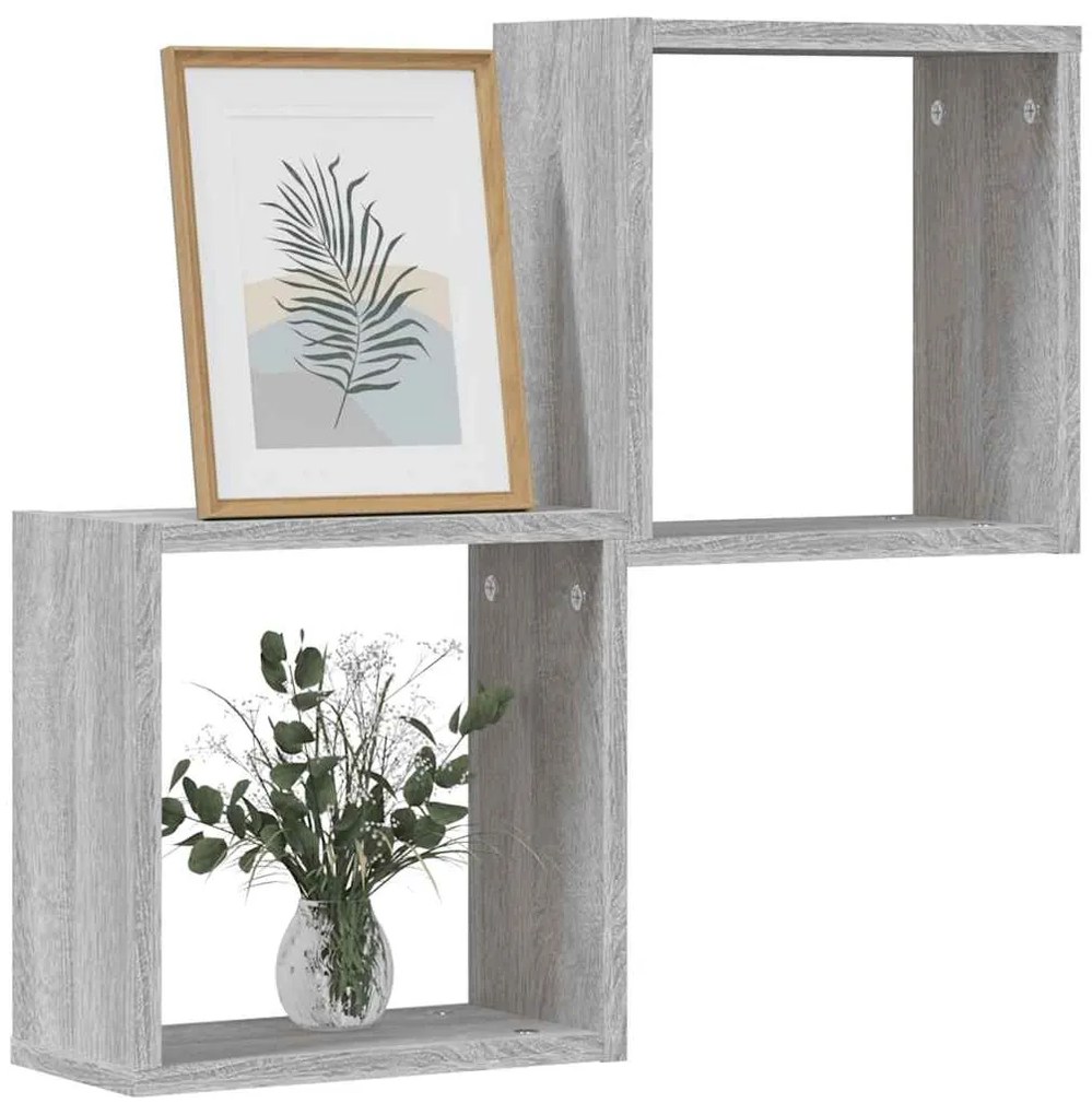 Prateleiras de parede forma de cubo 2 pcs 30x15x30 cm