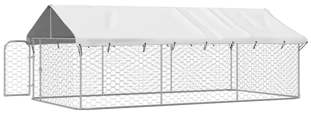 Canil de exterior com telhado 400x200x150 cm