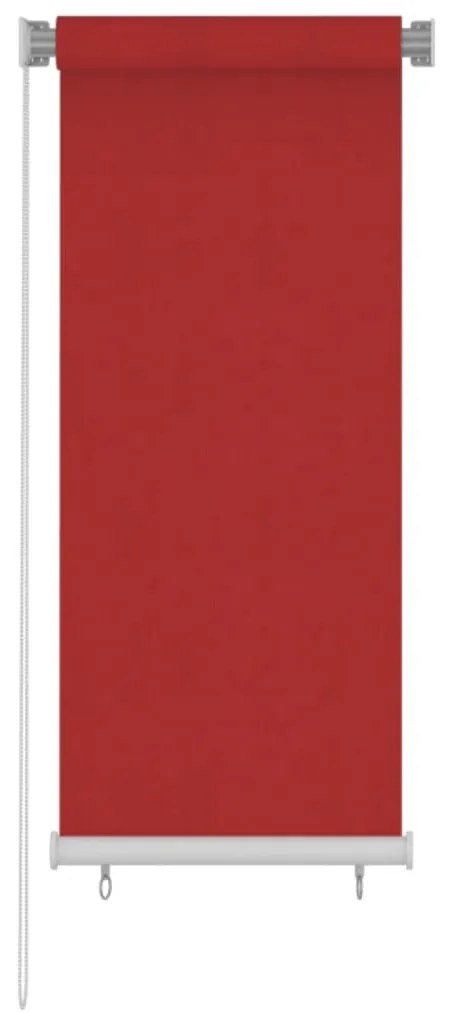 Estore de rolo para exterior PEAD 60x140 cm vermelho