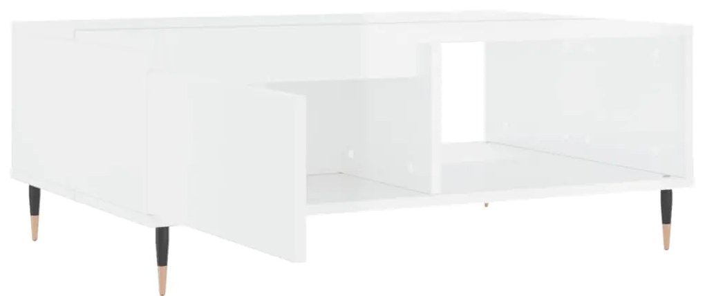 Mesa de centro 90x60x35cm derivados de madeira branco brilhante