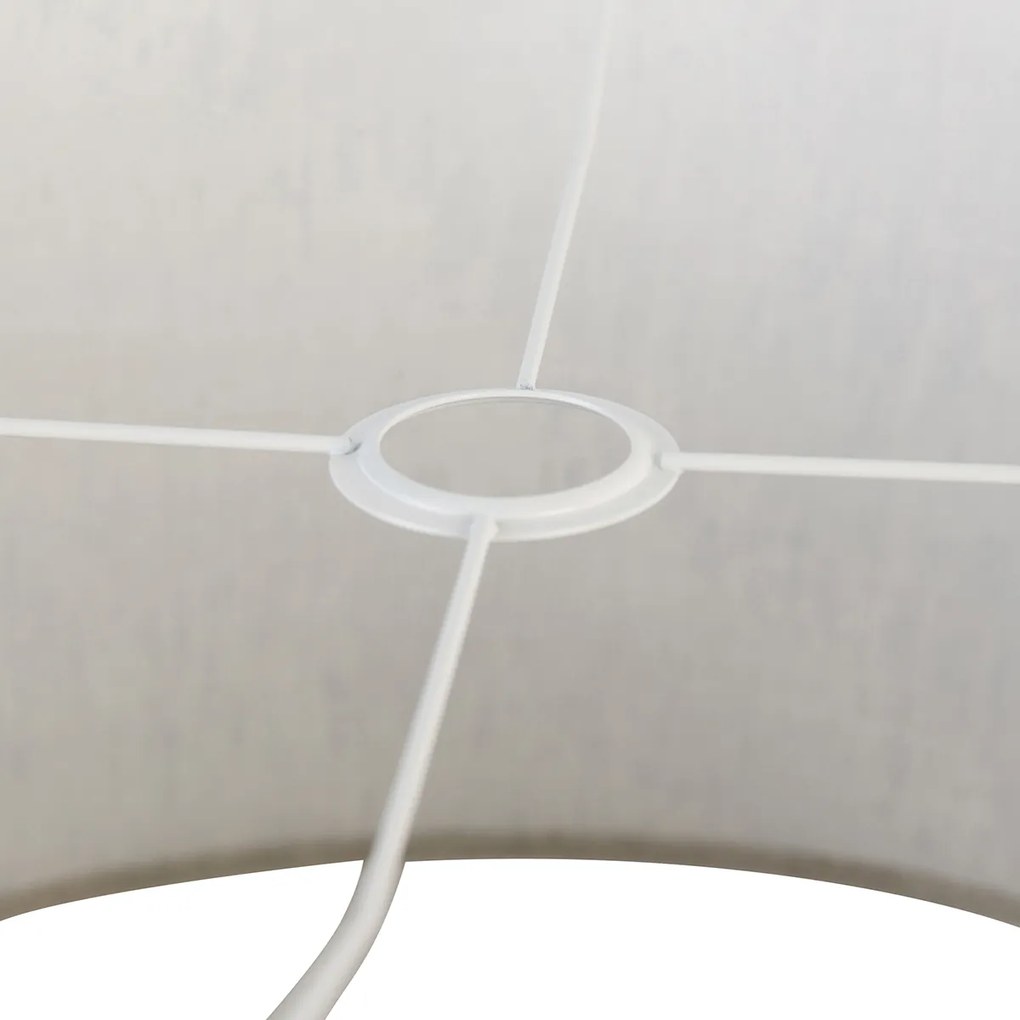 Abajur em tecido Cinza Claro 50/50/25