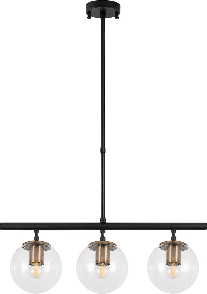 Candeeiro de Teto Atmaca – Preto Antigo – 60 x 15 cm