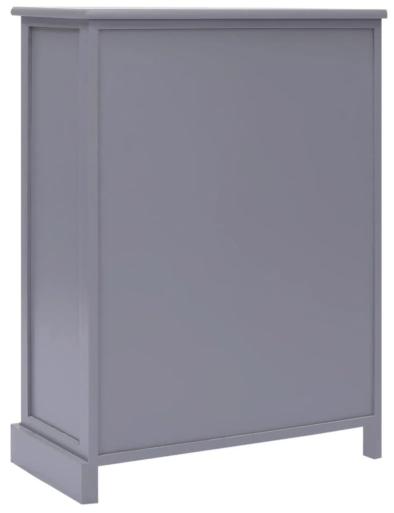 Aparador com 10 gavetas 113x30x79 cm madeira cinzento