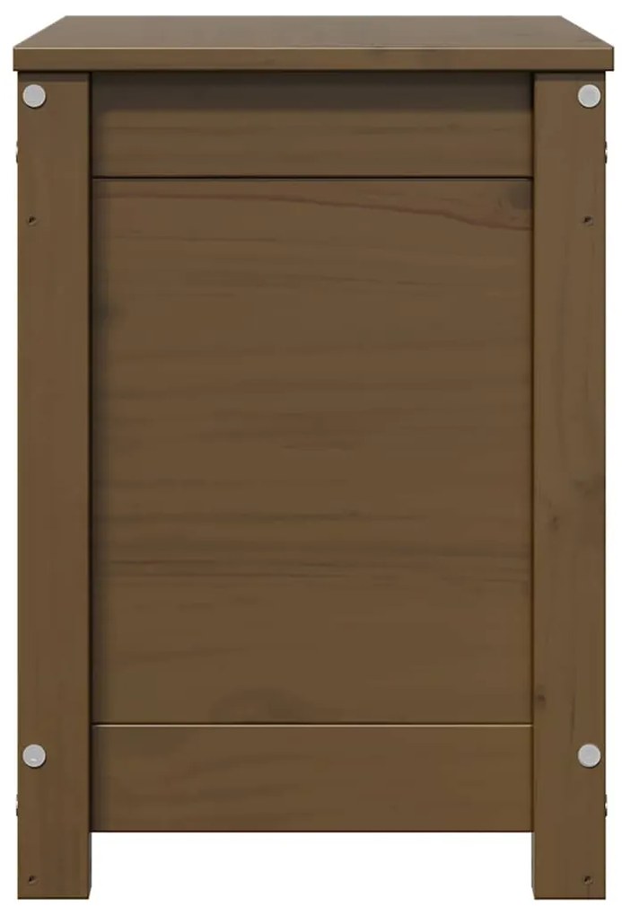 Caixa de arrumação 60x32x45,5 cm pinho maciço castanho-mel