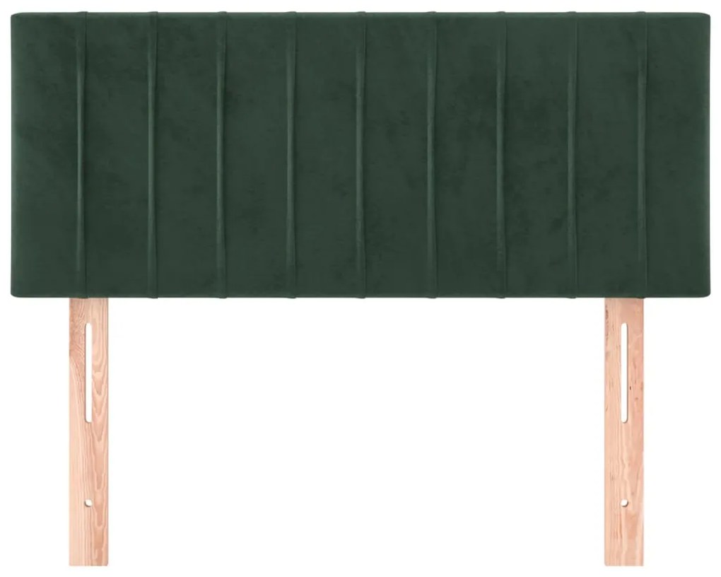 Cabeceira de cama veludo 90x5x78/88 cm verde-escuro