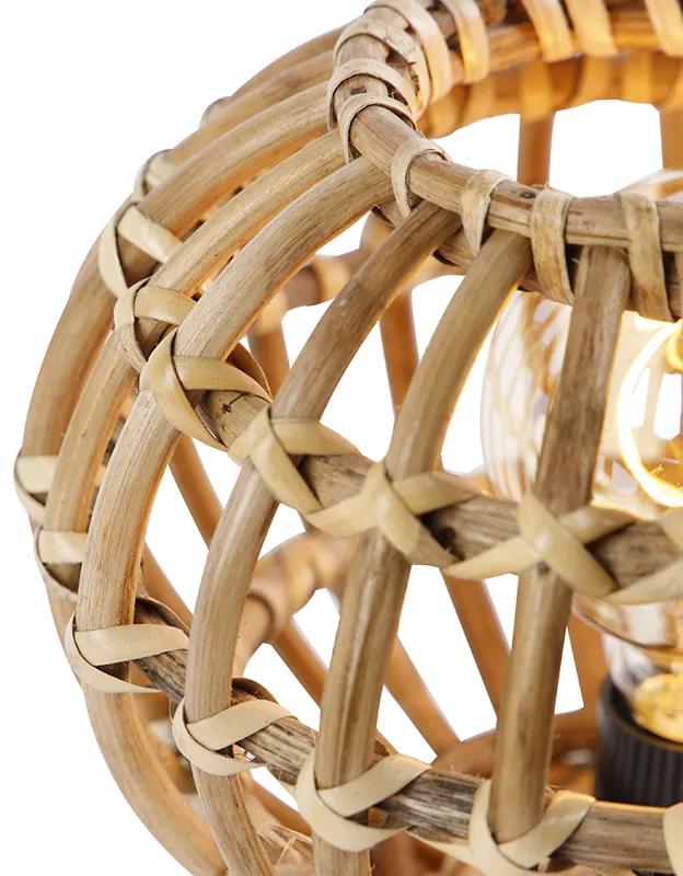 Candeeiro de mesa rústico bambu 25cm - CANNA Rústico