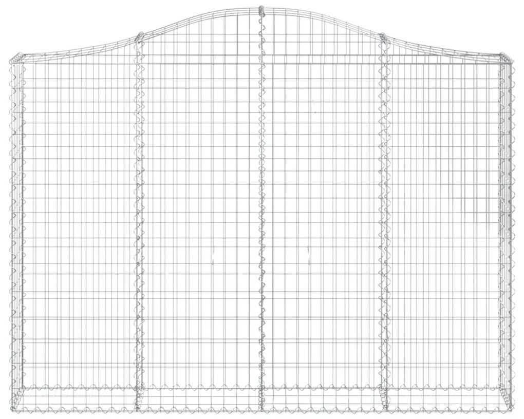 Cesto gabião arqueado 200x30x140/160 cm ferro galvanizado