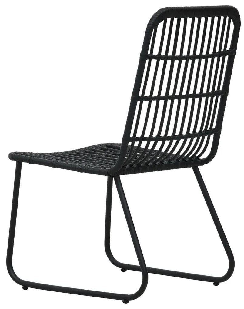 3 pcs conjunto de jantar para exterior vime PE e vidro