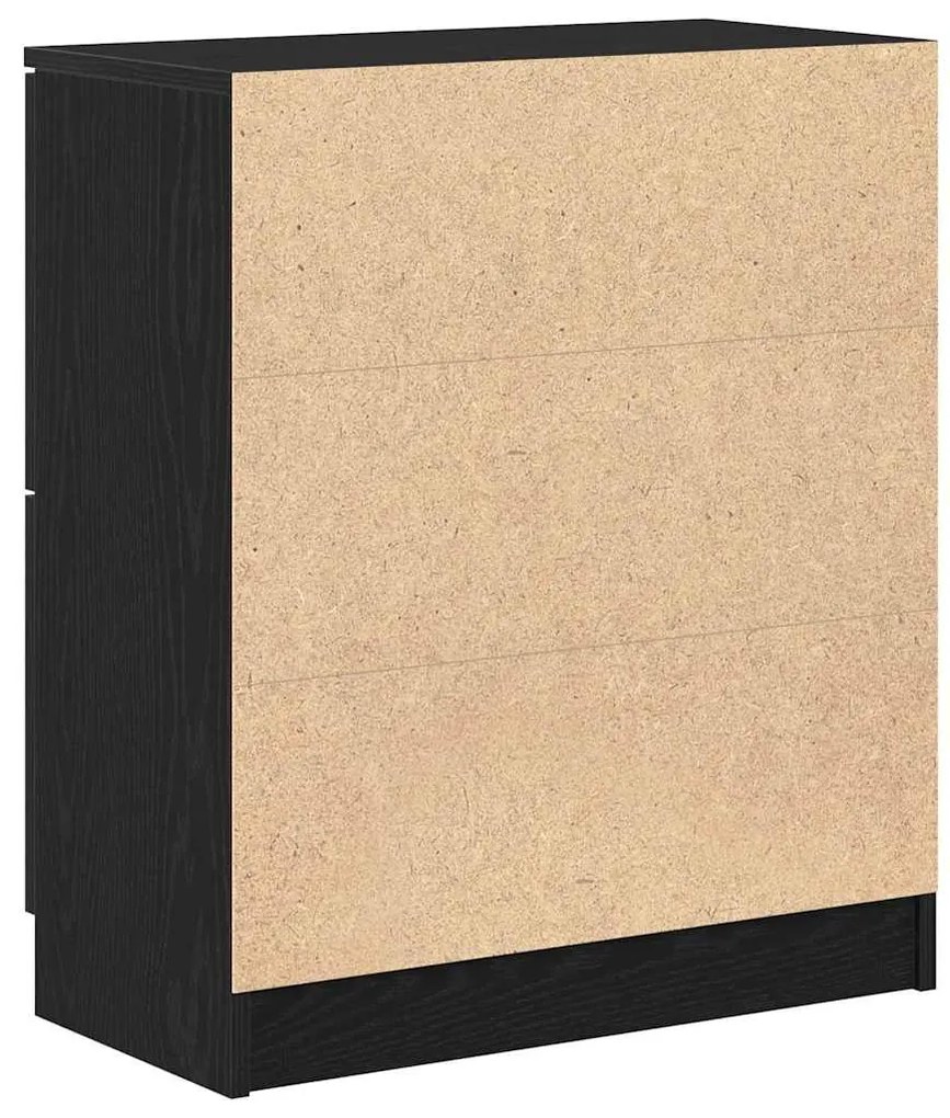 Buffet de Carvalho Preto vidaXL - 60 x 30 x 70 cm - Feito de Madeira G