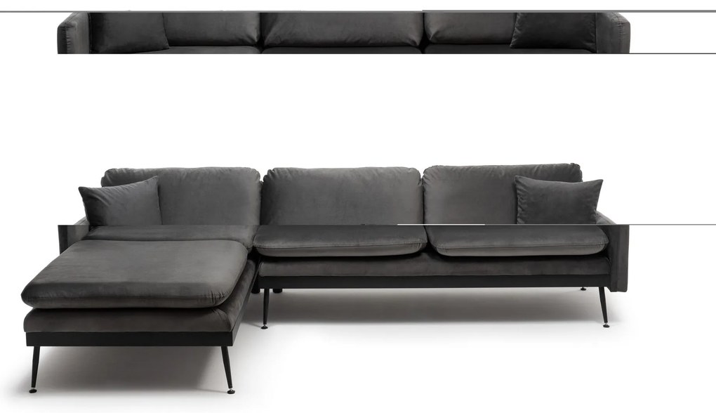 Sofá de Canto Reya – Antracite – 245x55x43 cm