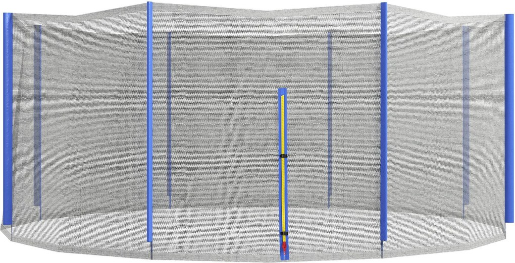 Rede de substituição para trampolins Ø 366 cm (NÂO INCLUIDO), 8 postes verticais, rede de segurança para trampolins, com abertura com fecho de correr