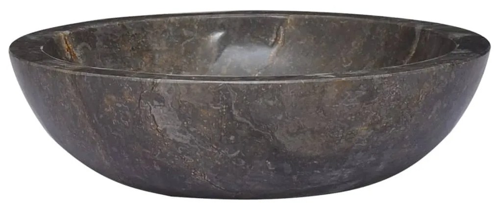 149157 vidaXL Lavatório Ø40x12 cm mármore cinzento