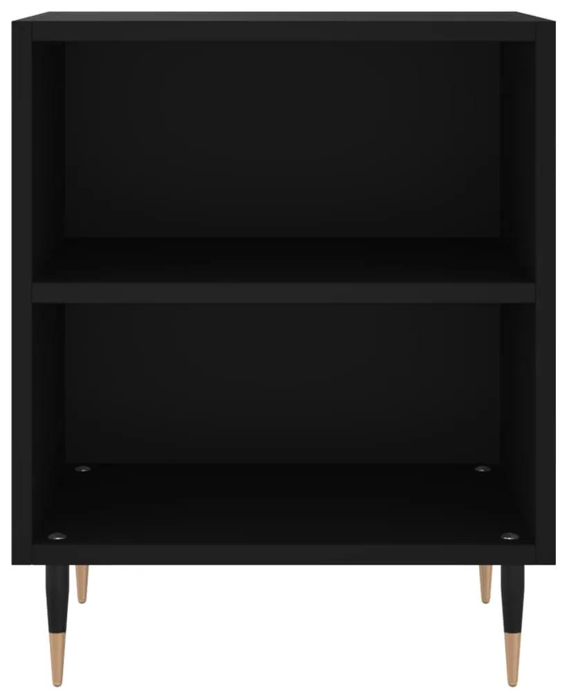 Mesas de cabeceira 2pcs 40x30x50 cm derivados de madeira preto