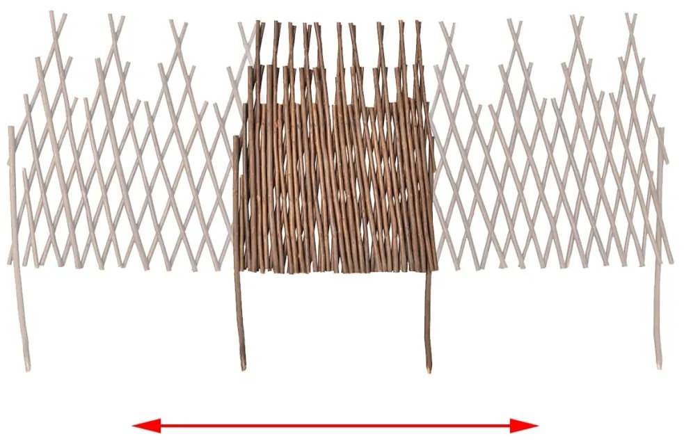 Cerca em treliça salgueiro 5 pcs