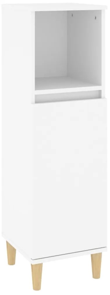 3 pcs conjunto móveis casa de banho derivados de madeira branco