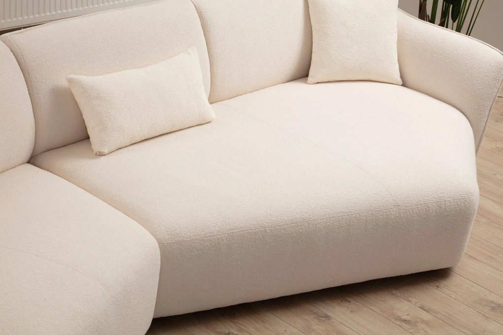 Sofá de Canto Mentis – Creme – 360x108x79 cm