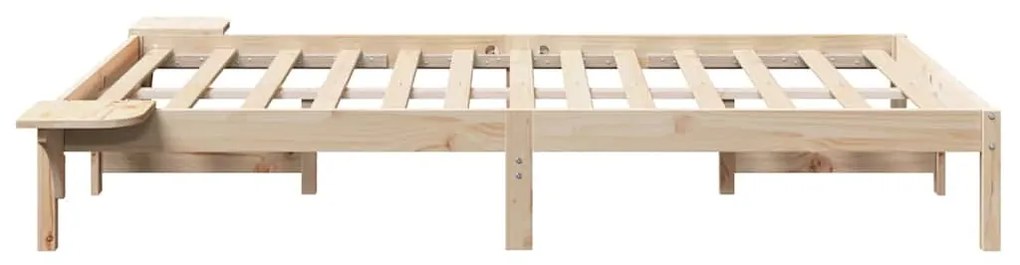 Estrutura de cama com mesas de cabeceira Castanho 140 x 190 cm