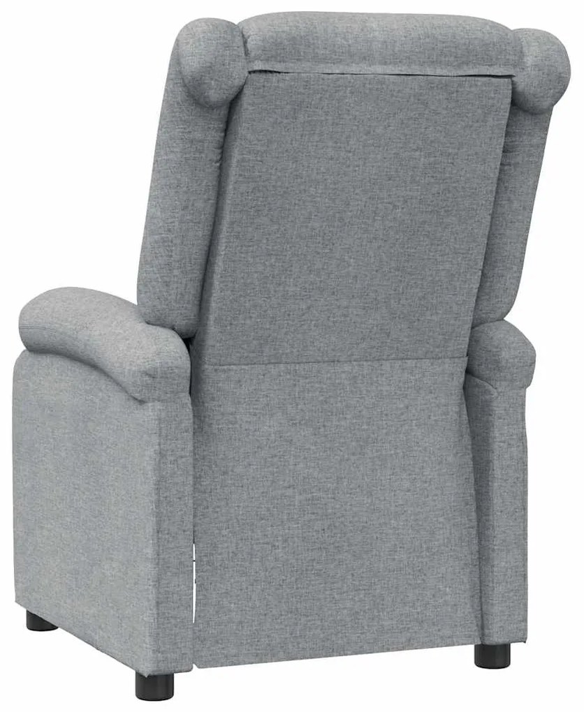 Poltrona reclinável tecido cinzento-claro