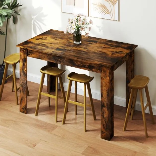 Mesa de jantar extensível 120 - 158 cm x 70 x 76 cm moderna com superfície ajustável Café