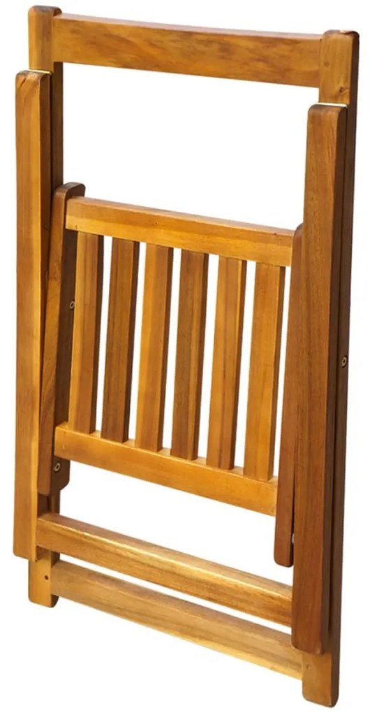 Conjunto de jantar dobrável p/ exterior 5 pcs acácia maciça