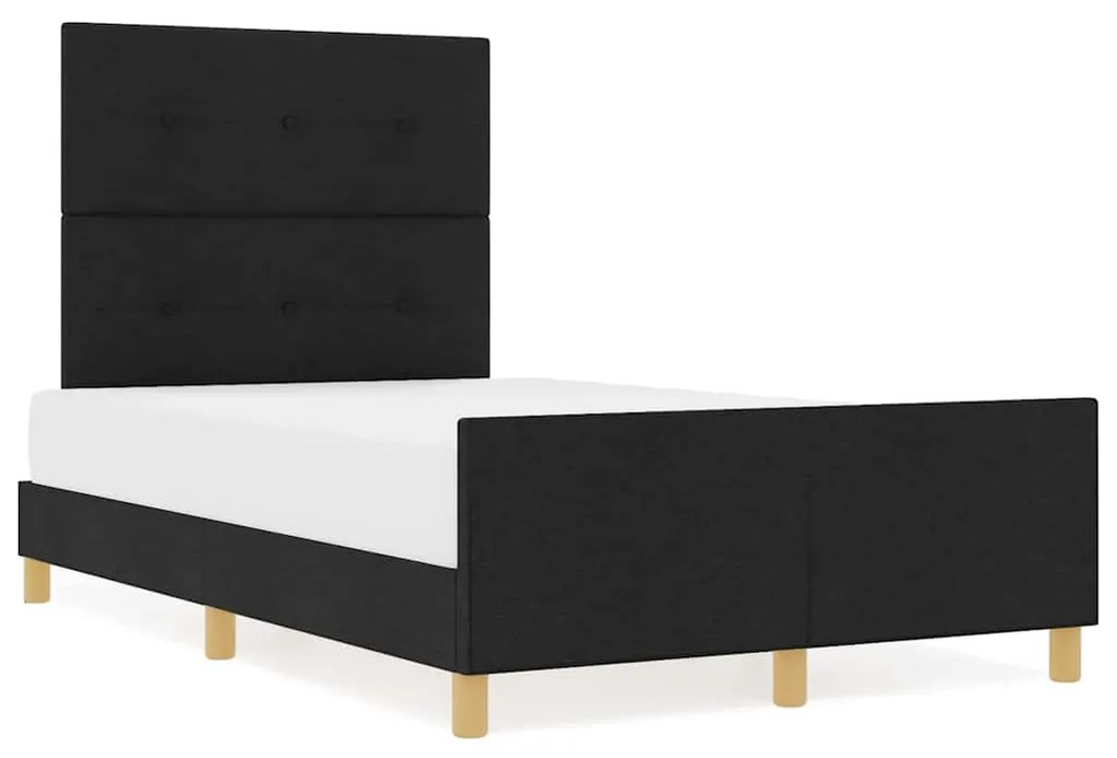 Cama vidaXL Preta 120x200 cm em Tecido