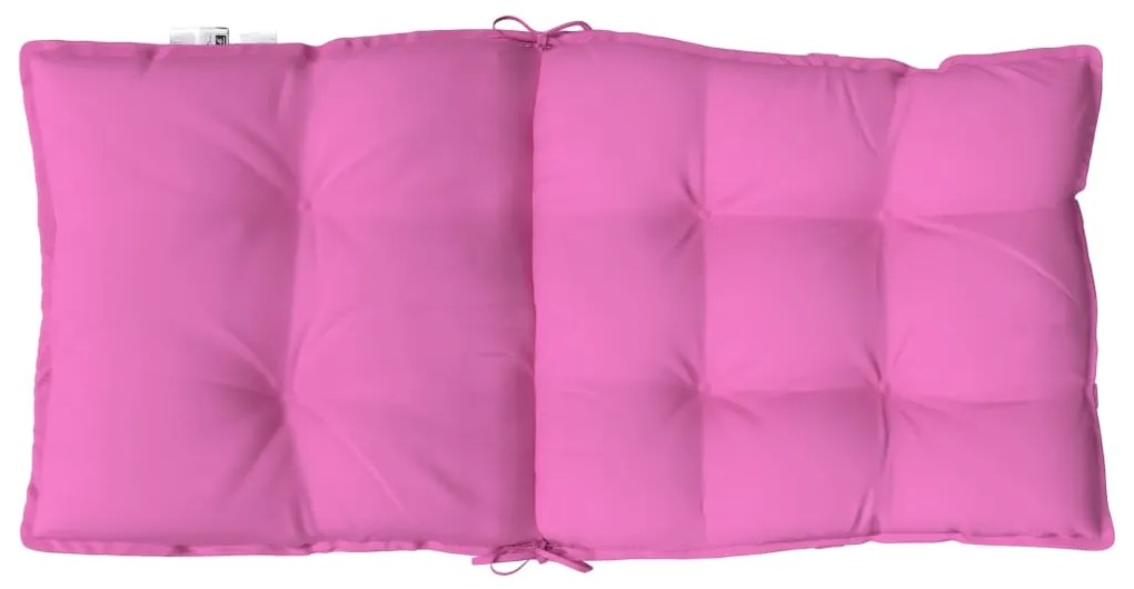 Almofadões cadeira encosto baixo 2 pcs tecido oxford rosa