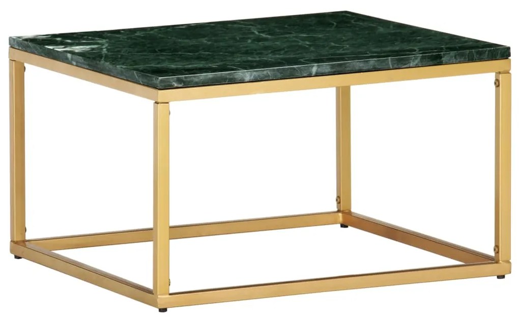 Mesa de centro 60x60x35cm pedra genuína textura mármore verde