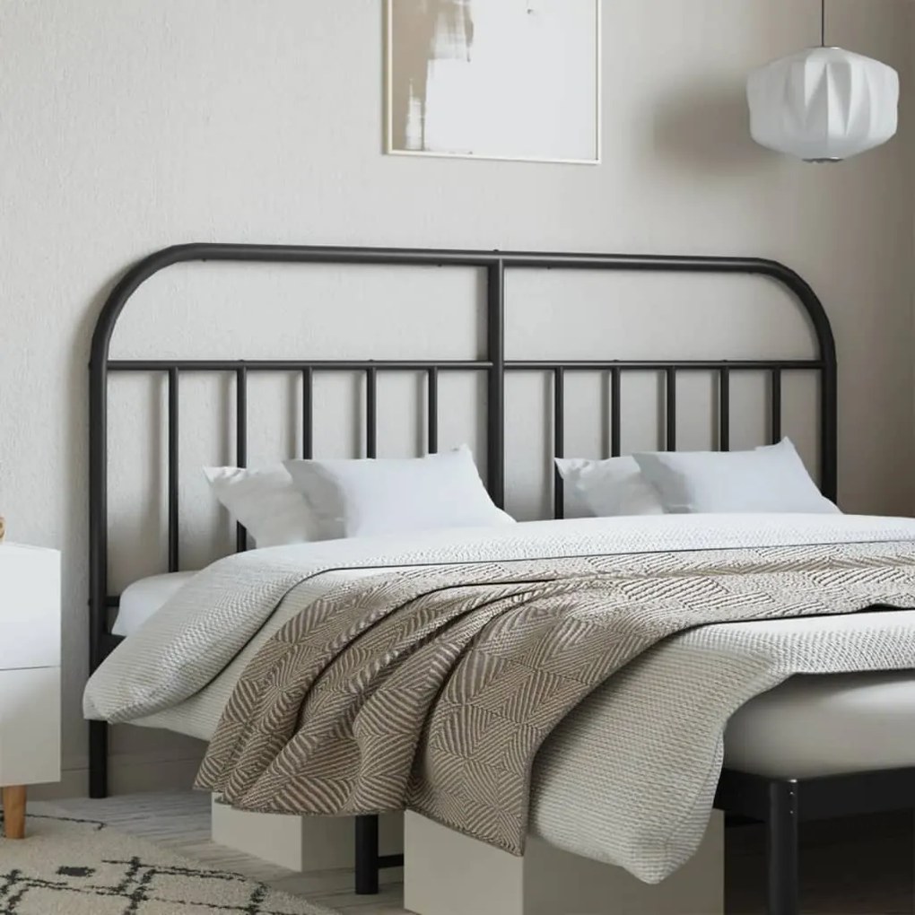 Cabeceira de cama 160 cm metal preto