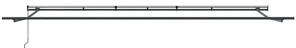 Toldo Retrátil Manual Preto 600 × 300 cm Poliéster