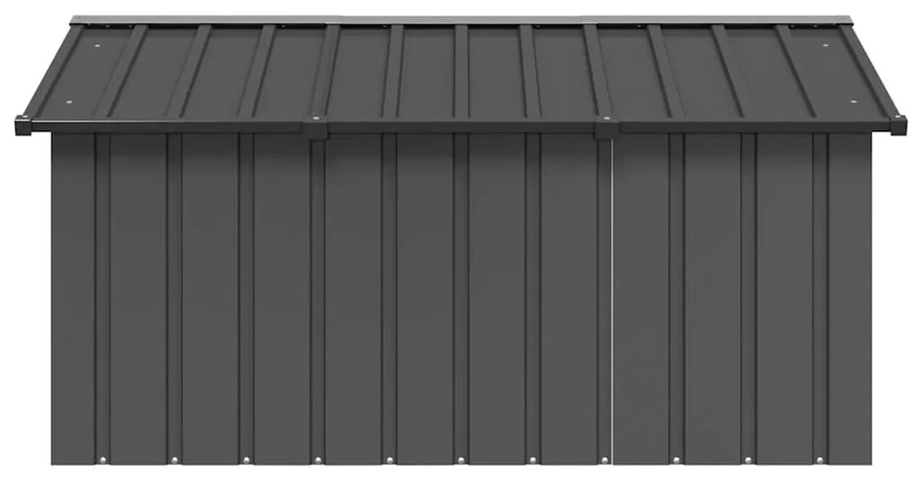 Casota para cães 116,5x153x81,5 cm aço galvanizado antracite
