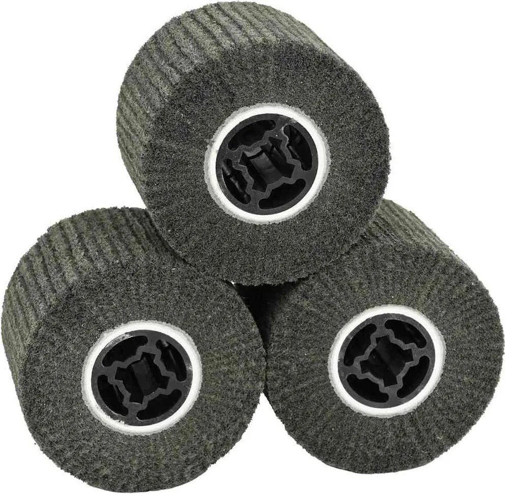 vidaXL Rolos de Lixa 3 pcs Preto 12 x 12 x 10 cm Fibra sintética