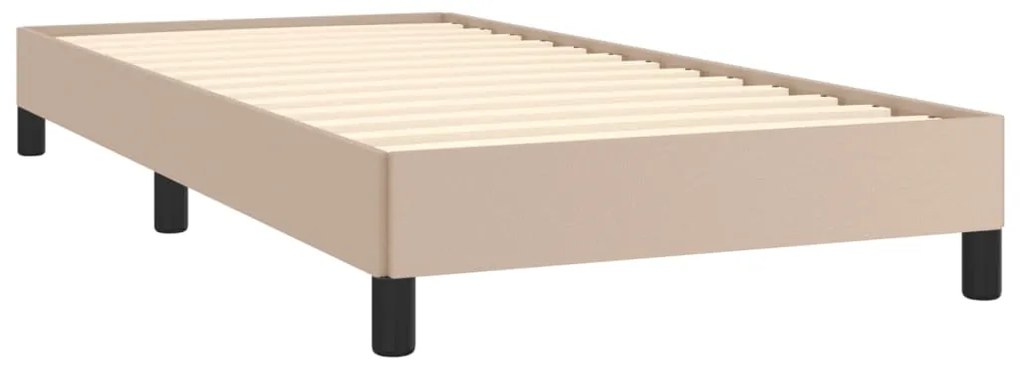 Estrutura de cama 90x200 cm couro artificial cappuccino