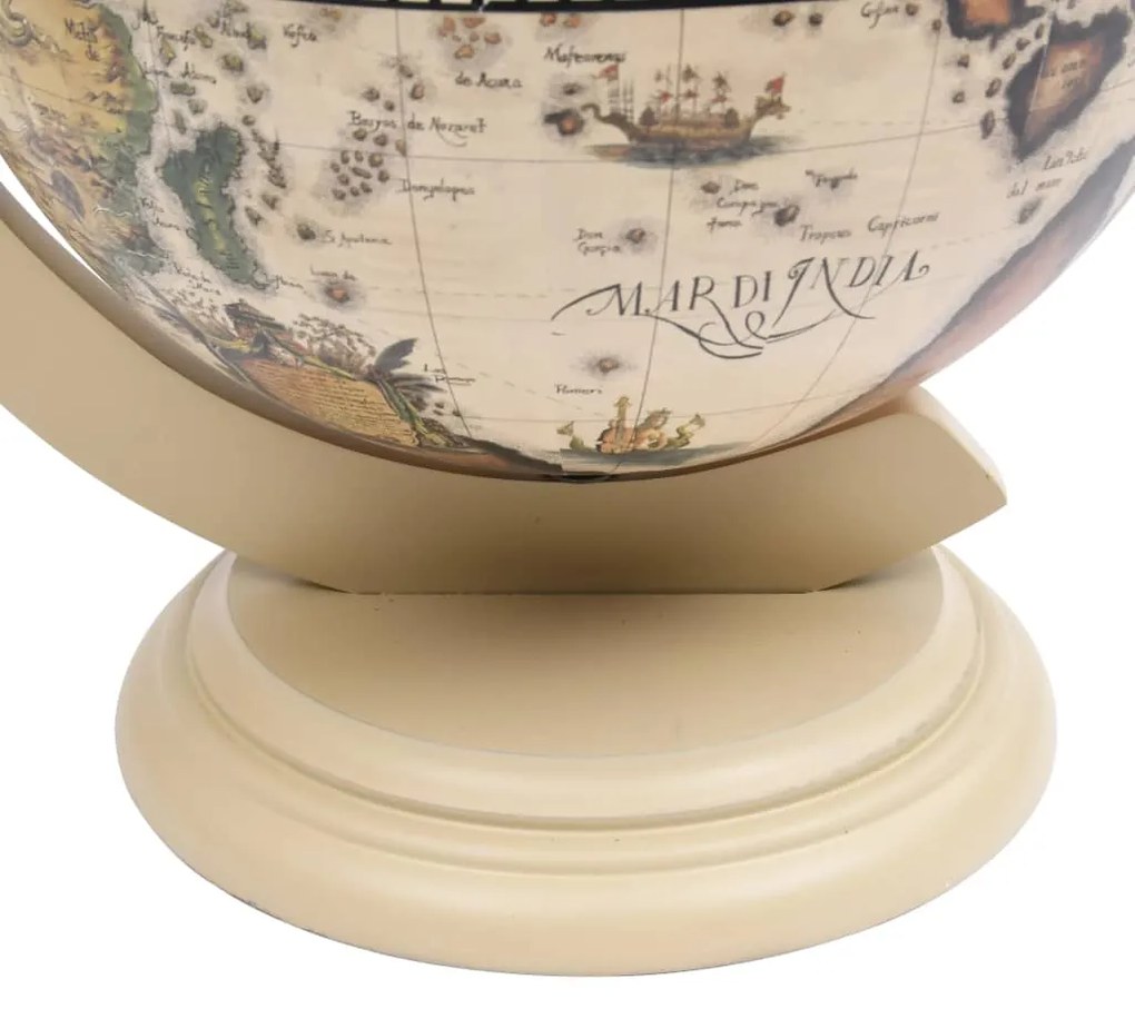 Garrafeira de mesa em forma de globo madeira de eucalipto branco
