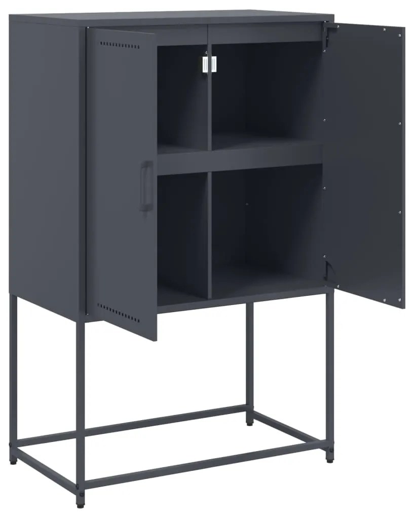 Aparador alto 68,5x38,5x107 cm aço antracite