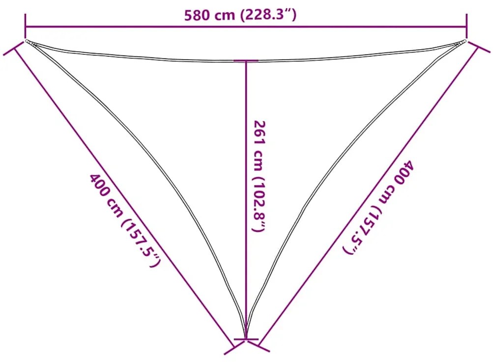 Para-sol estilo vela 160 g/m² 4x4x5,8 m PEAD laranja