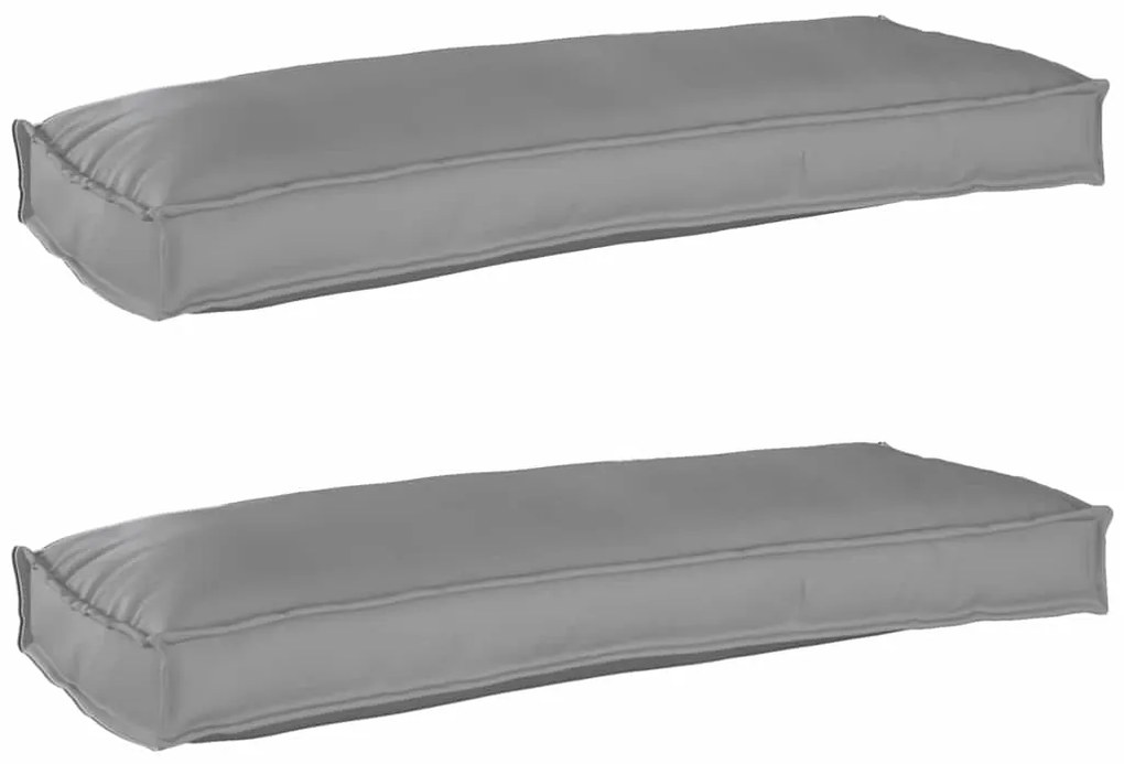 vidaXL Almofadas de Palete para Banco - 2 Peças Cinza - 100 x 40 x 8 cm - Tecido Oxford