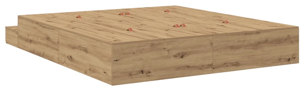 Cama Armazenamento Carvalho Artisan 180x200 cm