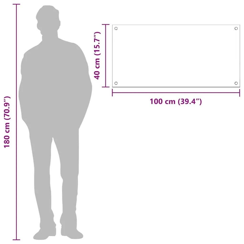 Painel de Parede para Cozinha vidaXL Cinza Escuro 100x40x0,6 cm em Vid