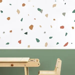 Autocolantes modernos para o quarto das crianças – Manchas de terrazzo